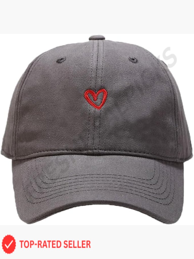 Trendy Heart Baseball Cap Classic Cotton Low Profile Adjustable Dad Hat Unisex